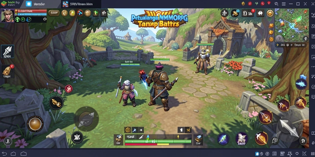 Tampilan gameplay menakjubkan dari 55RP, petualangan MMORPG yang seru.