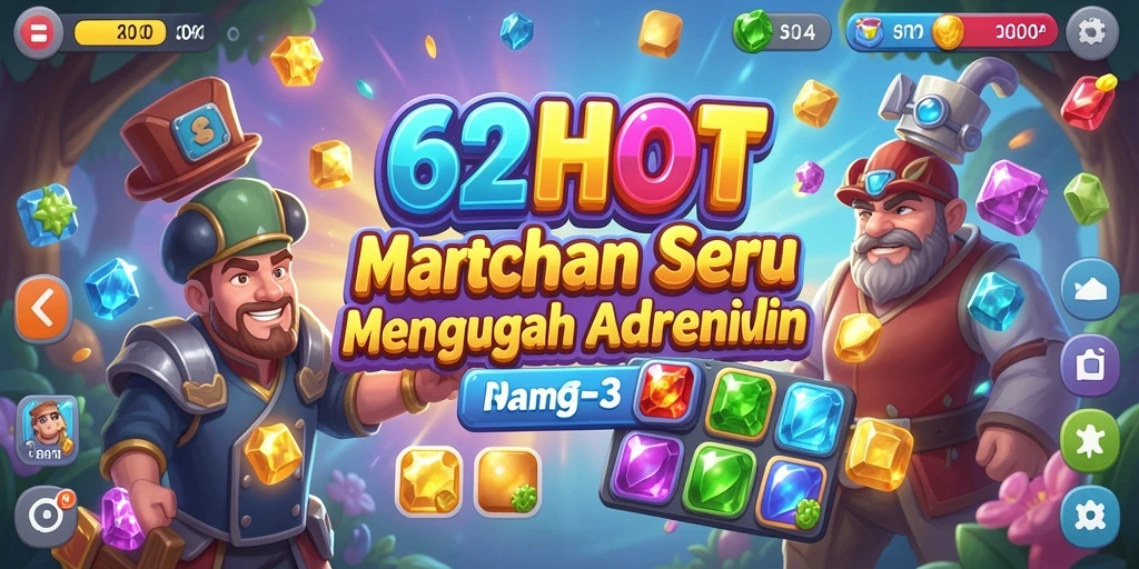 Tampilan gameplay 62HOT yang menegangkan dan penuh warna.