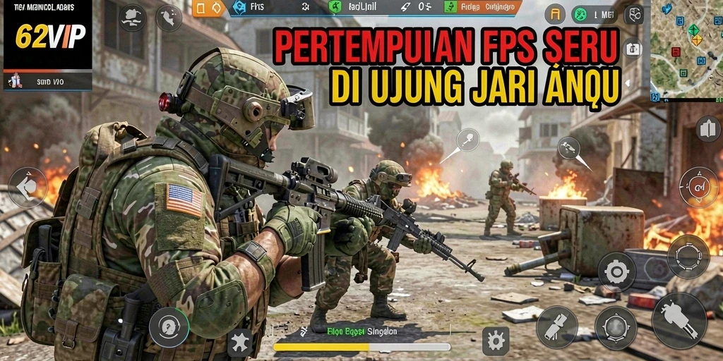 Gameplay seru dan intens dalam 62VIP, action FPS sejati.