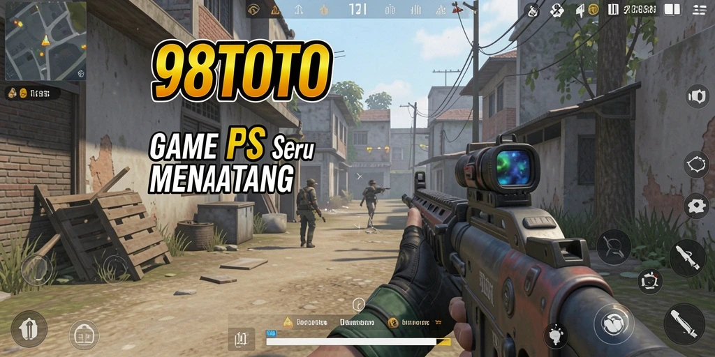 Screenshot menunjukan aksi tembak-menembak seru dalam 98TOTO.