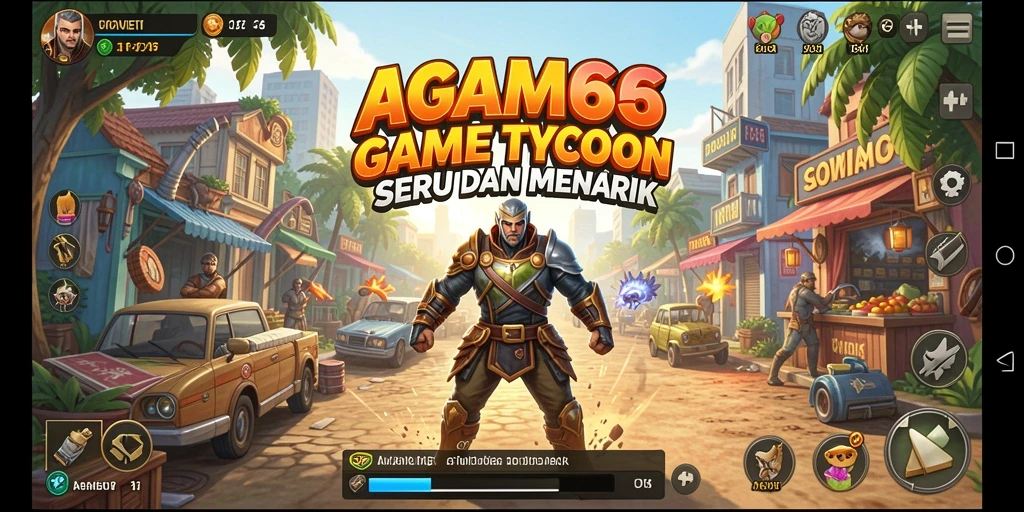 Tampilan gameplay AGAM66 yang menarik dan penuh warna.