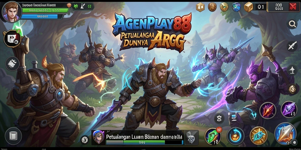 Gameplay AGENPLAY88 menampilkan pertarungan seru dan eksplorasi dunia fantasi.
