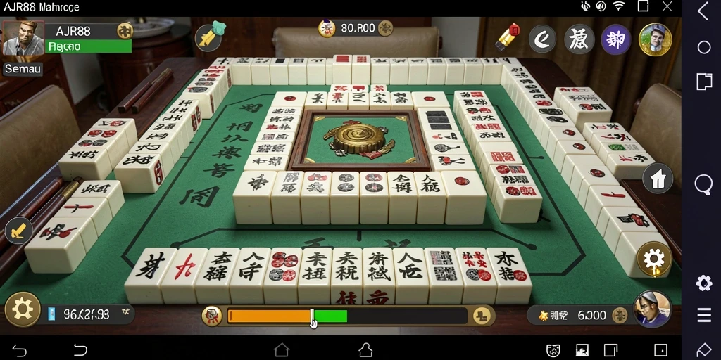 Tampilan gameplay seru dalam Mahjong dengan grafis menarik.