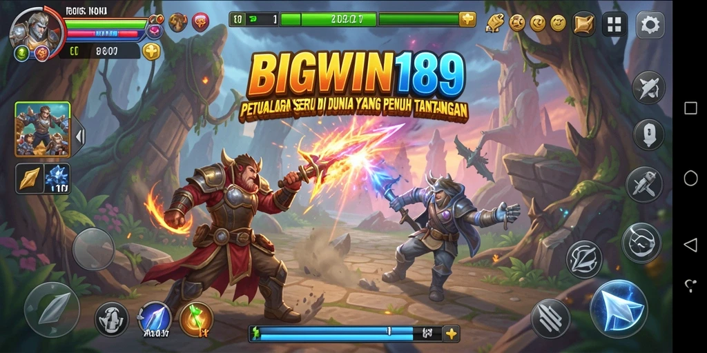 Tangkapan layar gameplay menunjukkan karakter utama menjelajahi hutan.