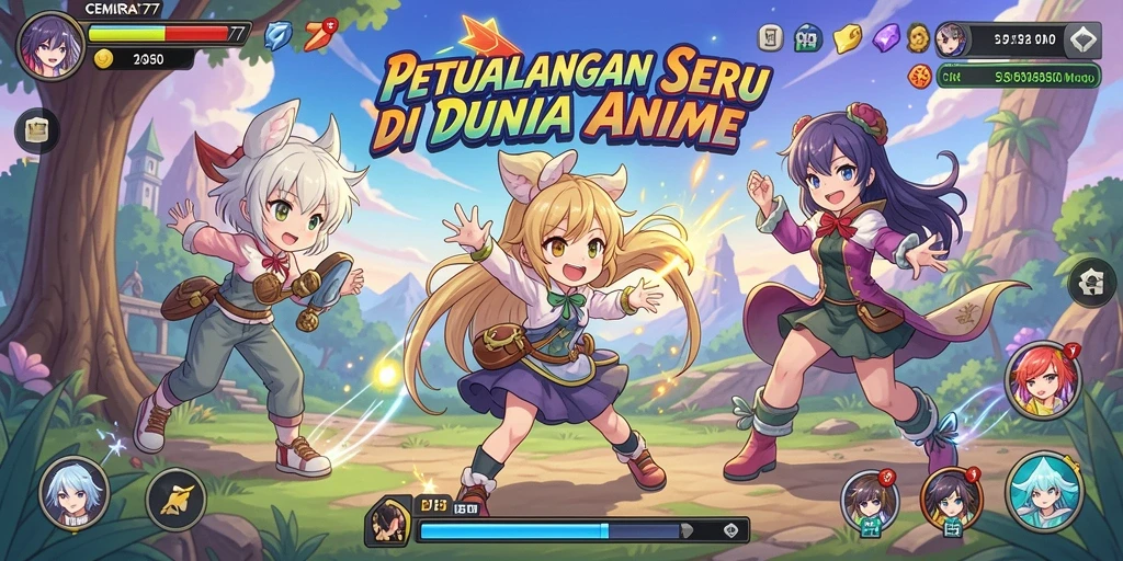 Gameplay seru dengan karakter Anime yang menarik dan menarik.