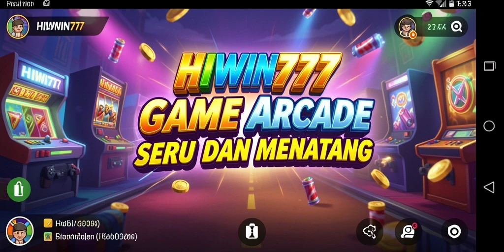 Screenshot gameplay HIWIN777 menampilkan keseruan permainan Arcade.