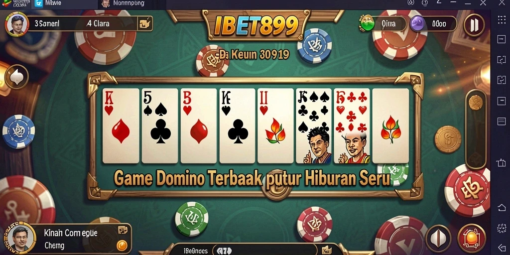 Tampilan gameplay seru di aplikasi IBET899 dengan domino.