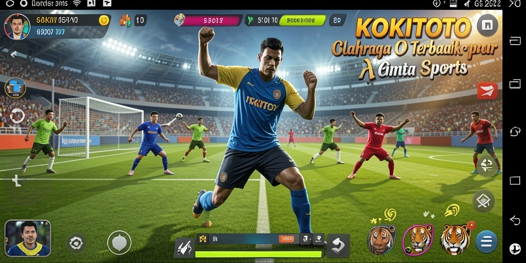 Tampilan gameplay menarik dalam KOKITOTO dengan aksi olahraga yang seru.