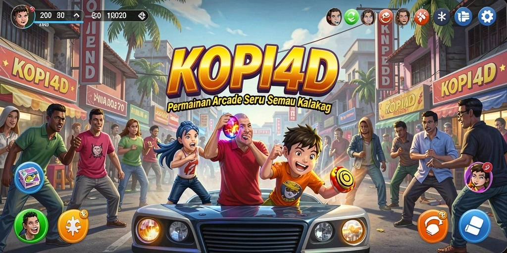 Tampilan gameplay seru KOPI4D dalam aksi Arcade.