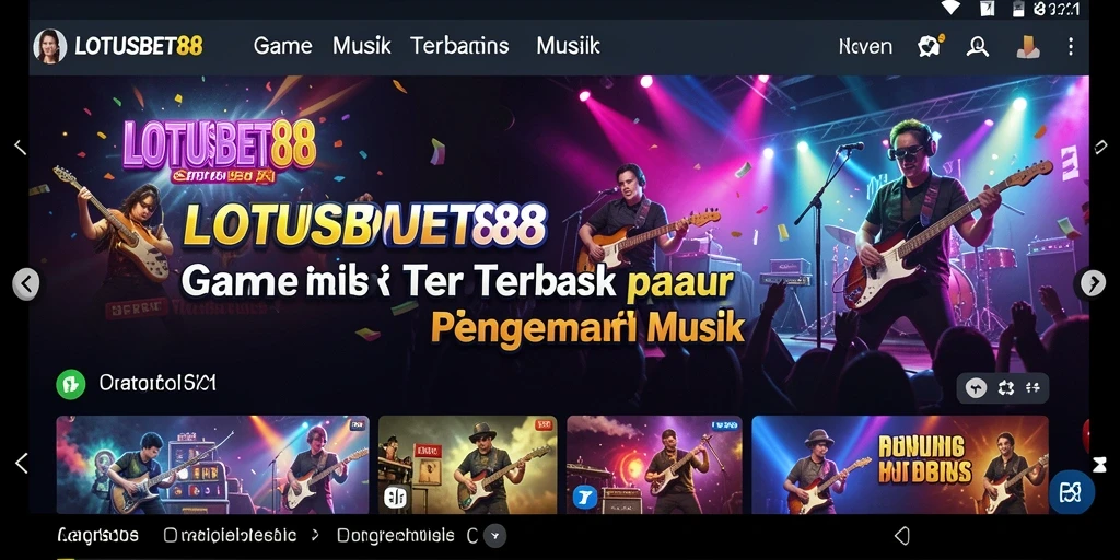 Tampilan gameplay seru dari LOTUSBET88 dengan berbagai lagu.