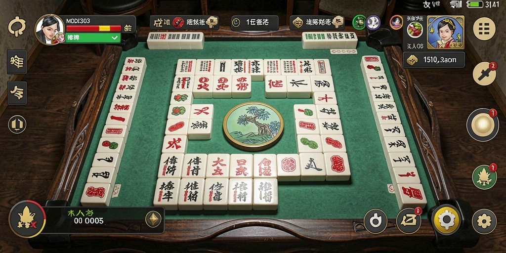 Tampilan gameplay Mahjong yang menakjubkan di MODE303.