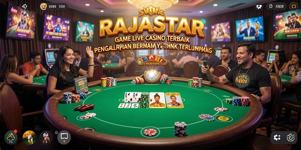 Tampilan menarik gameplay Live Casino di RAJASTAR.