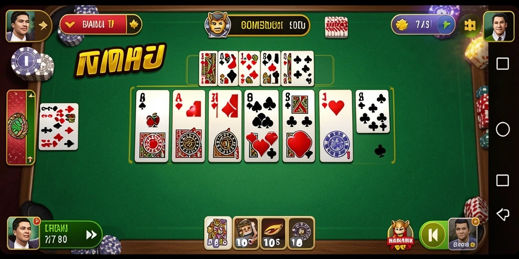 Tangkapan layar dari gameplay RR89 yang menampilkan keseruan permainan Domino.
