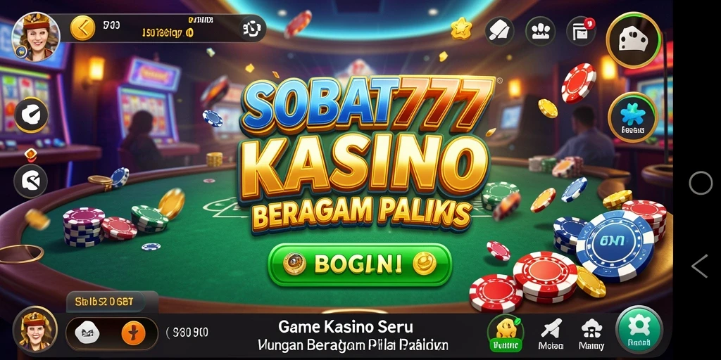 Screenshot utama SOBAT777 menampilkan gameplay Kasino yang menarik.