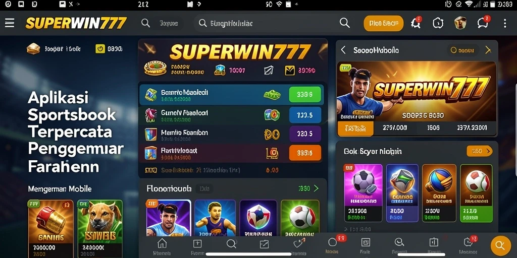 Tampilan gameplay SUPERWIN777 dengan berbagai pilihan taruhan yang menarik.