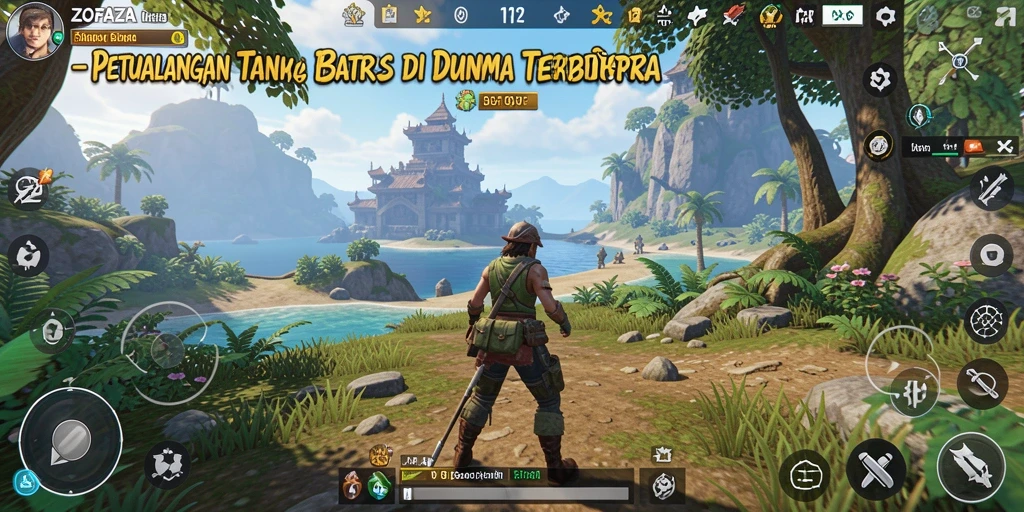 Tampilan gameplay Open World yang menakjubkan di ZOFAZA.